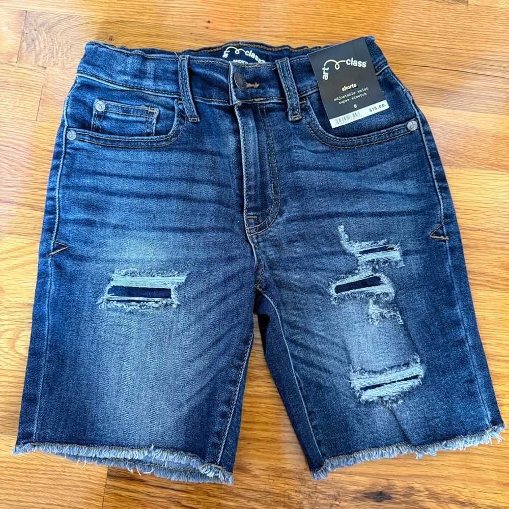 NWT Boys Art Class Blue Denim Shorts size 8